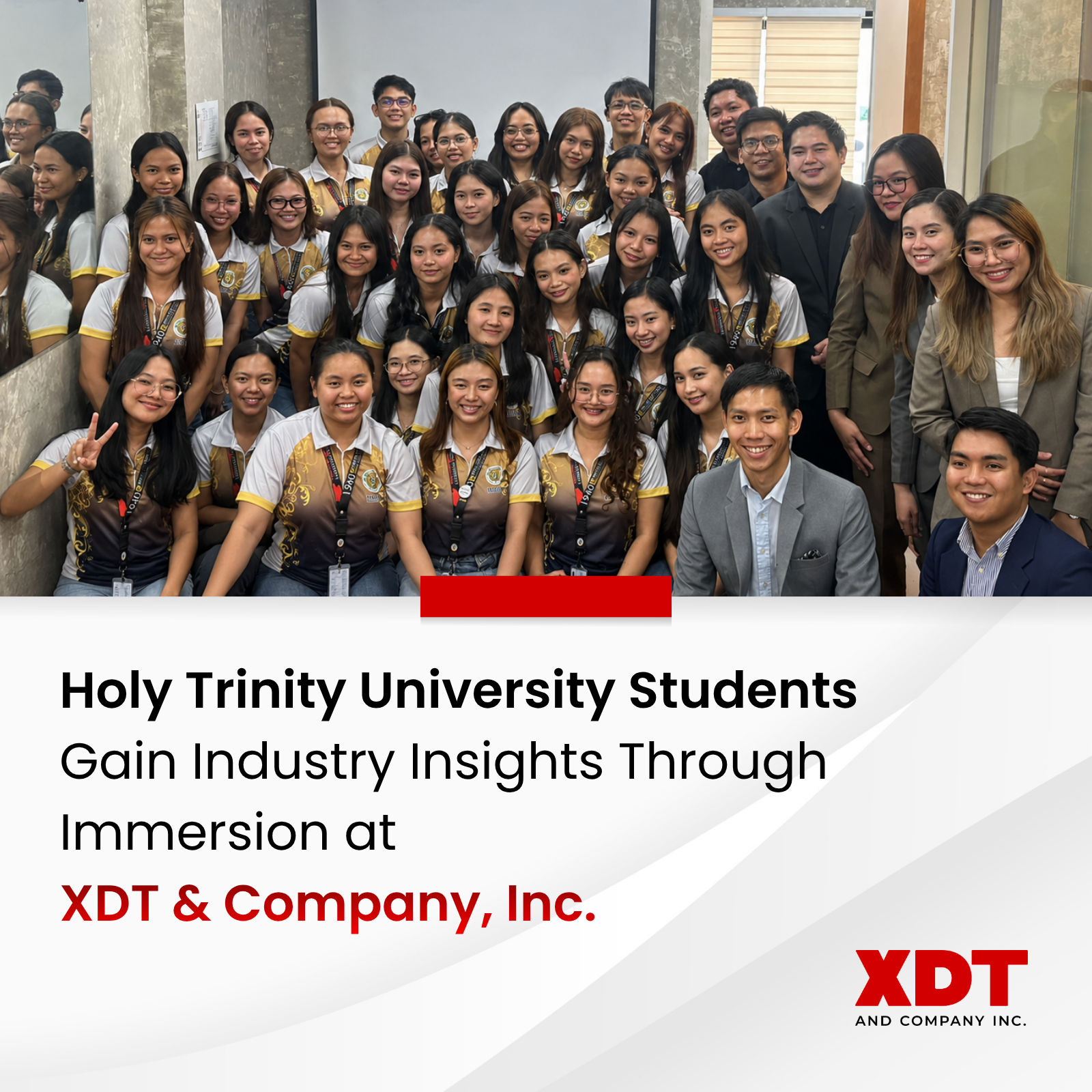 Holy Trinity University Students Gain Industry Insights Through Immersion at XDT & Company, Inc.